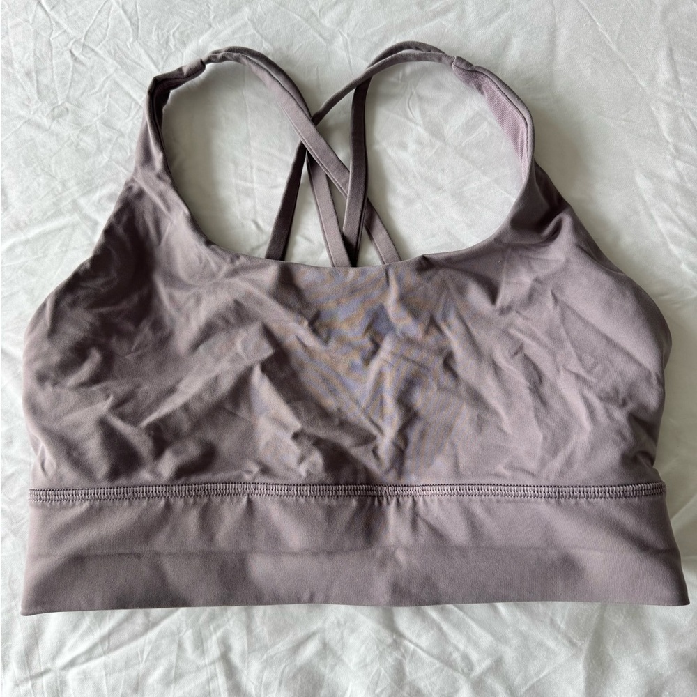 lululemon athletica long energy Strappy Bralette in Dusty Mauve